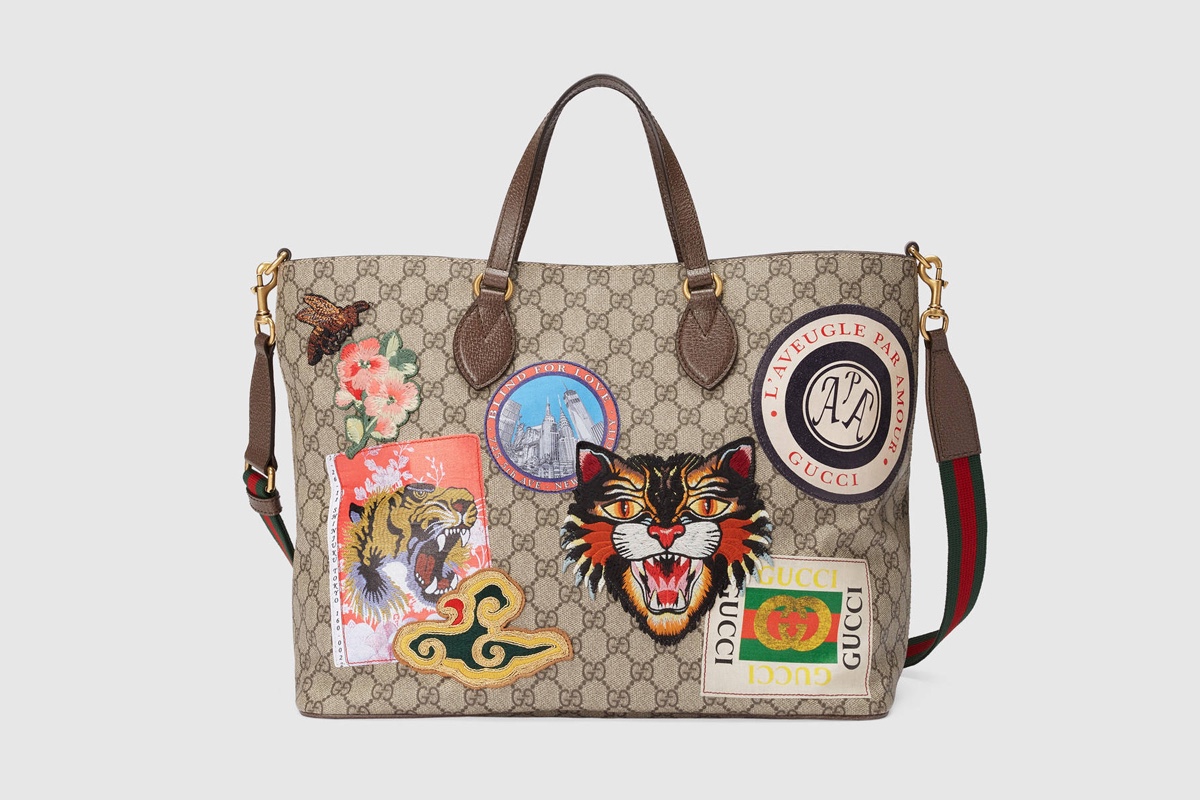 2018 Gucci Luggage Collection Features Patches